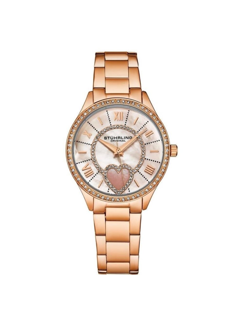 NWT Stuhrling Original Symphony Quartz White Dial Ladies Watch